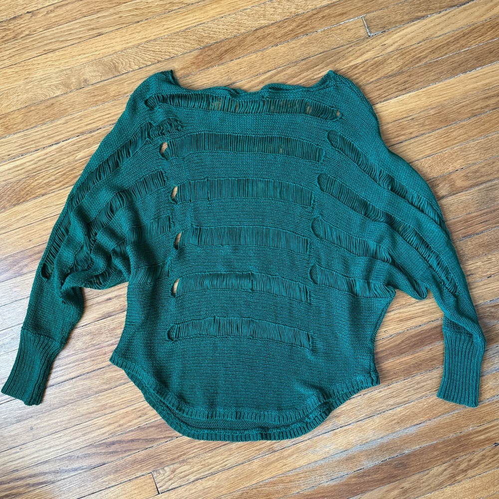 Vintage distressed knit blouse